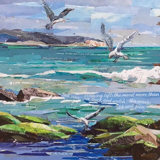 Susan Watt Coastal Collage Cornish Craft Barn
