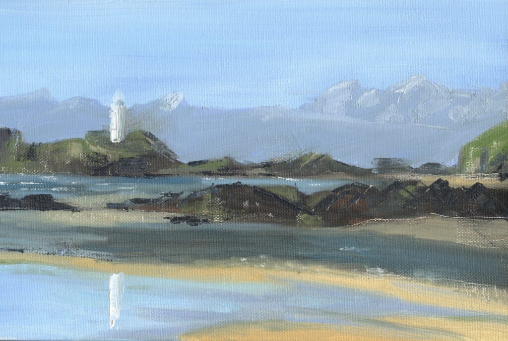 Damian Sémonin, Cornish Craft Barn, Oil Landscape, Godrevy