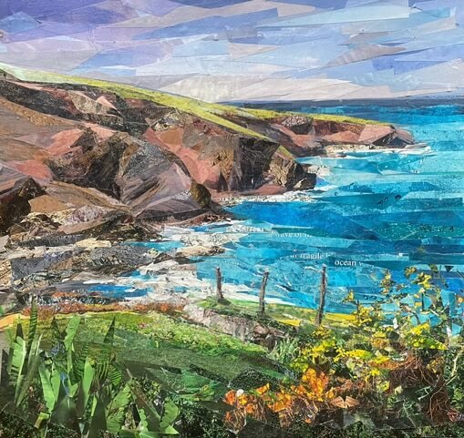 Susan Watt Coastal Seascape Collage Cornish Craft Barn